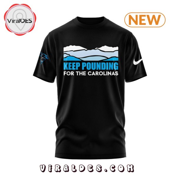 Carolina Panthers Keep Pounding Black T-Shirt, Jogger, Cap