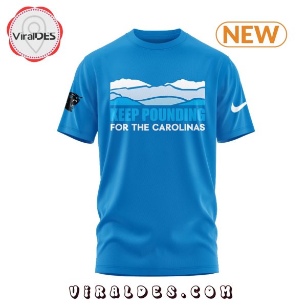 Carolina Panthers Keep Pounding Blue T-Shirt, Jogger, Cap