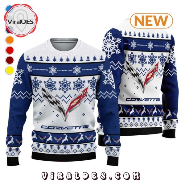 Chevrolet Corvette 2024 Christmas White Ugly Sweater