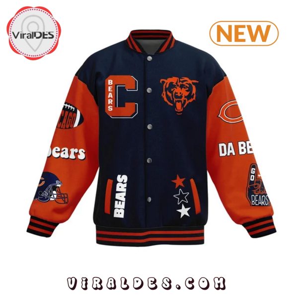 Chicago Bears Football Bear Down Baseball Jacket