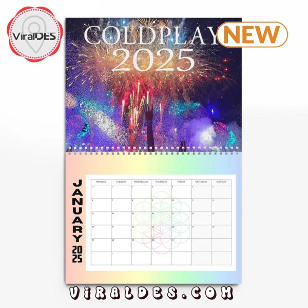 Coldplay Rock Band 2025 Happy New Year Calendar