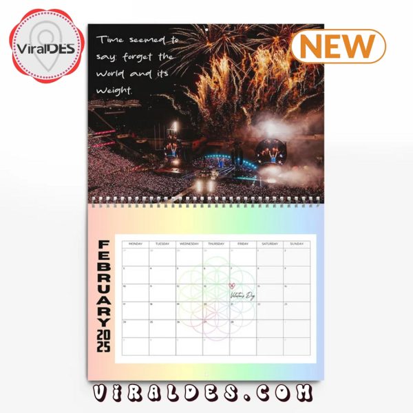 Coldplay Rock Band 2025 Happy New Year Calendar