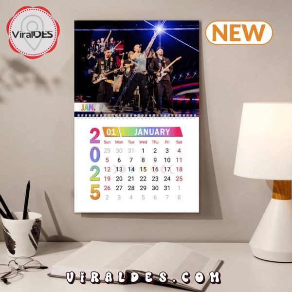 Coldplay Rock Band 2025 New Year Calendar