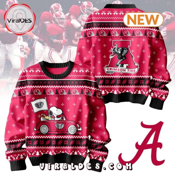 Crimson Tide x Snoopy 2024 Christmas Ugly Sweater