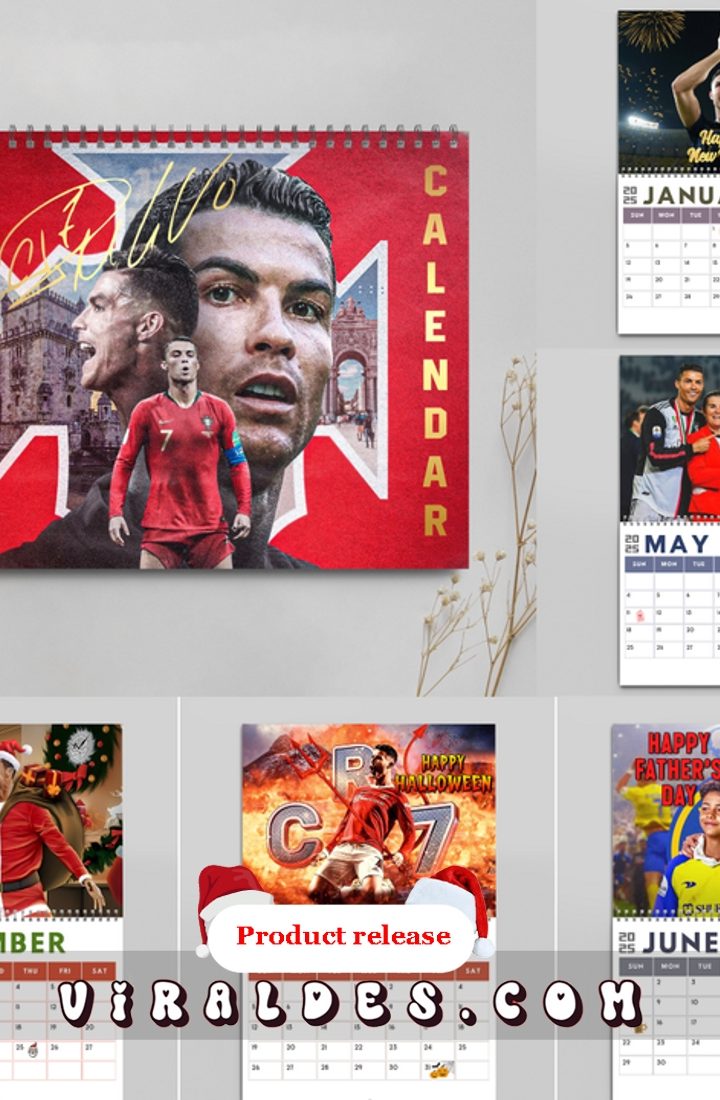 Cristiano Ronaldo Signatures 2025 New Year Calendar