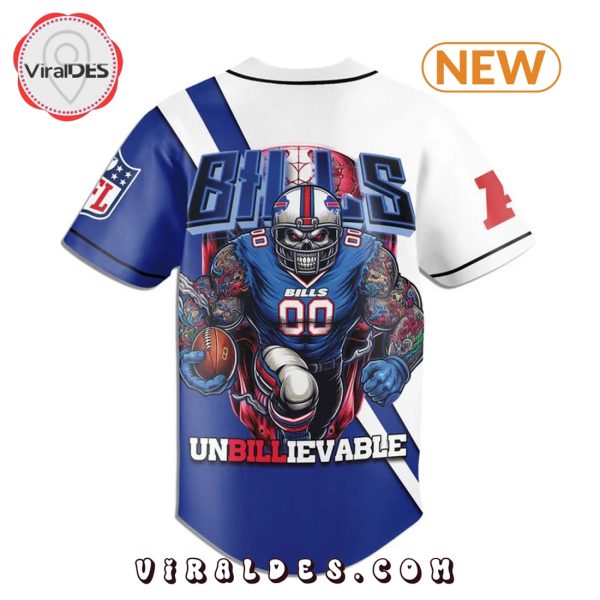 Custom Buffalo Bills Unbillievable Baseball Jersey