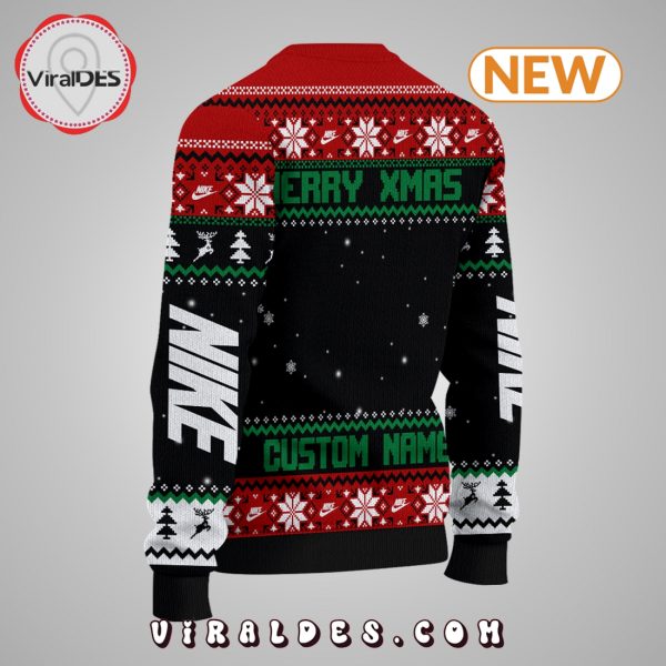 Custom Merry Xmas Nike Red Ugly Sweater