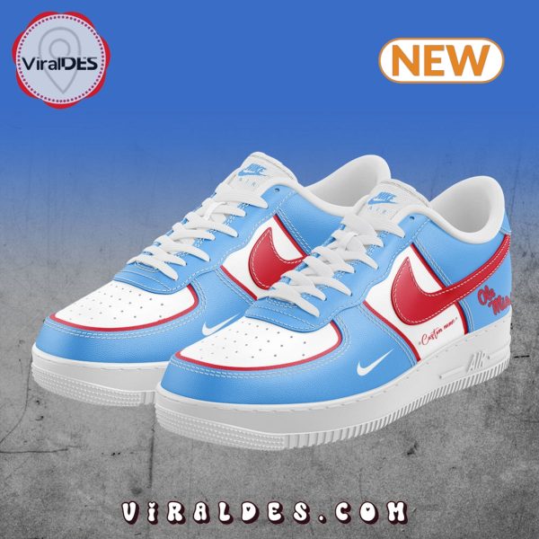 Custom Ole Miss Rebels Football Air Force 1 Sneakers