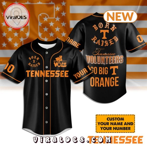 Custom Tennessee Volunteers Born Raised Black Jersey