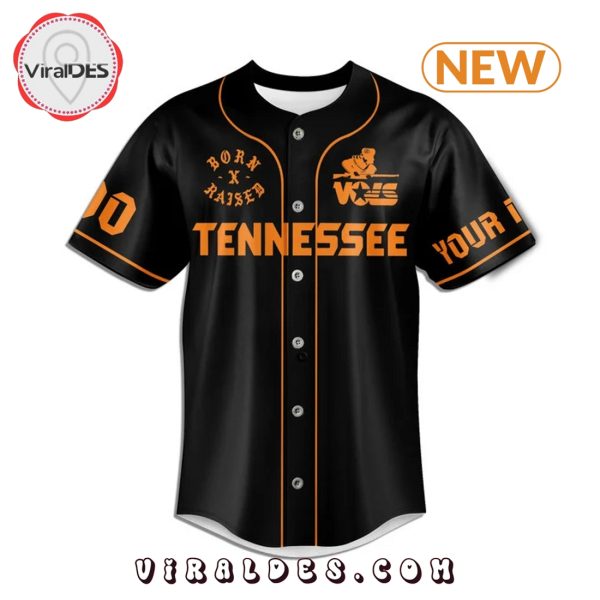 Custom Tennessee Volunteers Born Raised Black Jersey