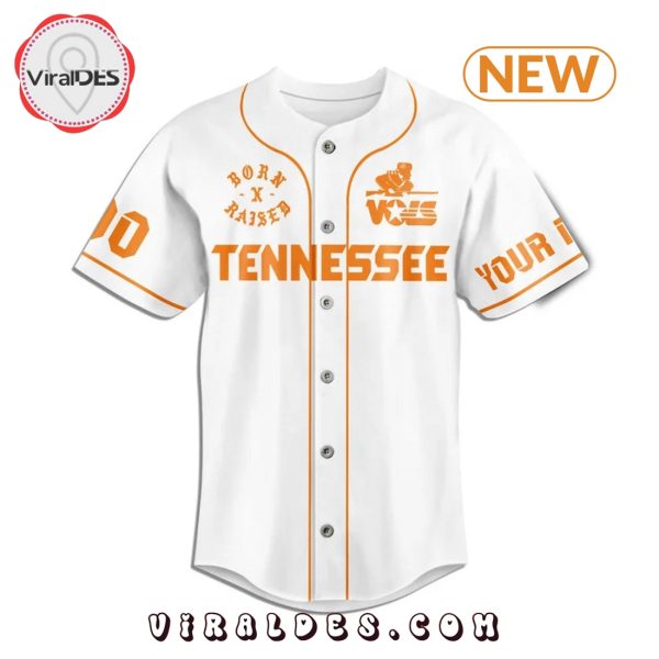 Custom Tennessee Volunteers Born Raised White Jersey