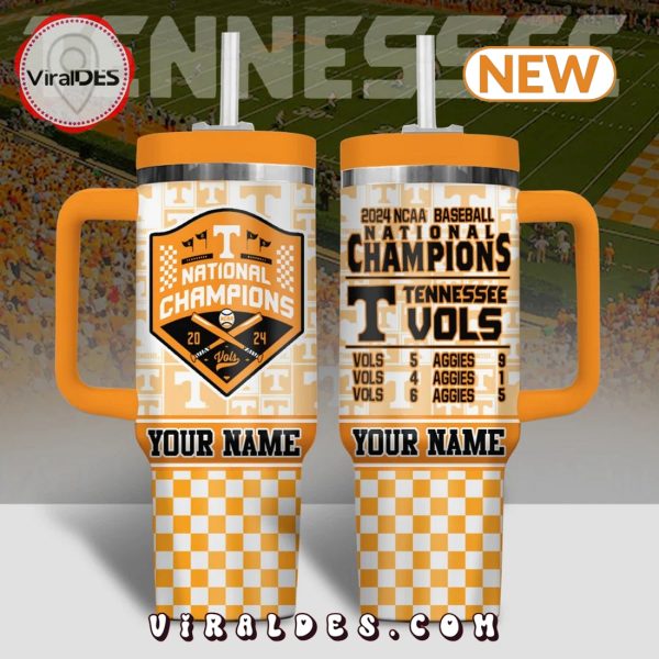 Custom Tennessee Volunteers Champions 40oz Cup Tumbler