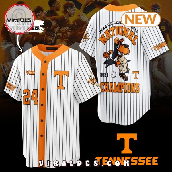 Custom Tennessee Volunteers Champions Baseball Jersey