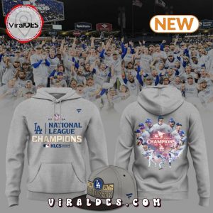 NLCS Champion Los Angeles Dodgers Grey Hoodie, Cap