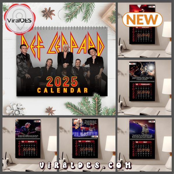 Def Leppard Rock Band 2025 New Year Calendar