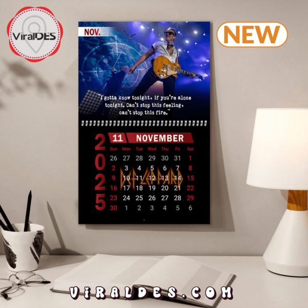 Def Leppard Rock Band 2025 New Year Calendar