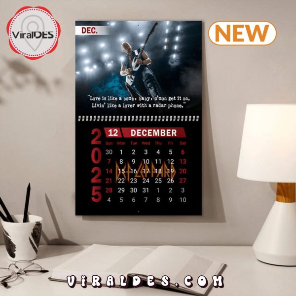 Def Leppard Rock Band 2025 New Year Calendar