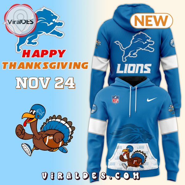 Detroit Lions 2024 Thanksgiving Pullover Hoodie