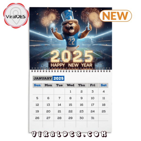 Detroit Lions Football 2025 Calendar