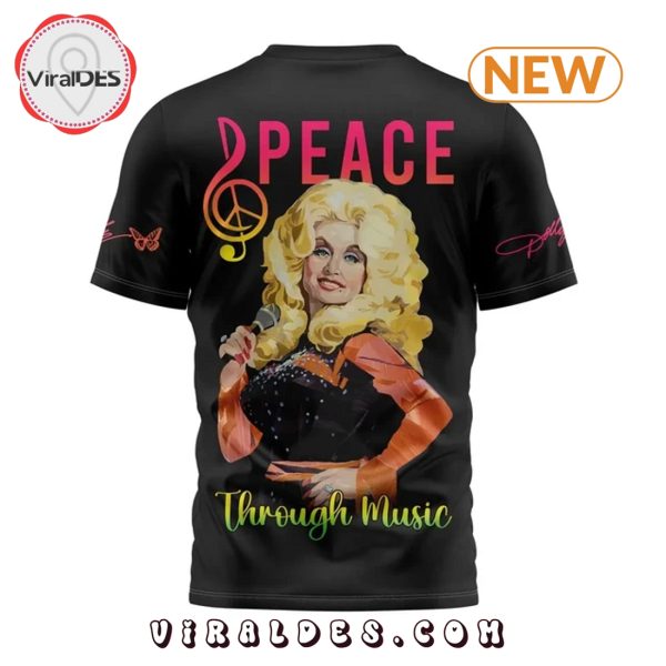 Dolly Parton Peace Through Music Black Shirt