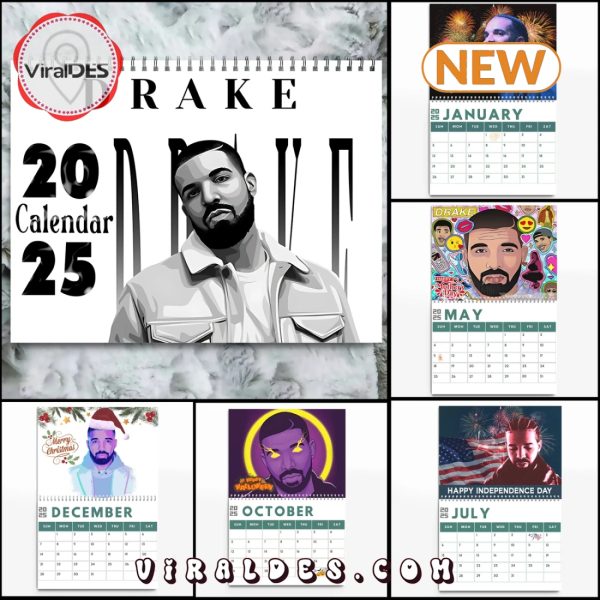 Drake Rapper 2025 New Year Calendar