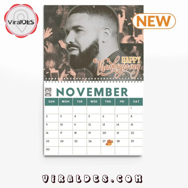 Drake Rapper 2025 New Year Calendar