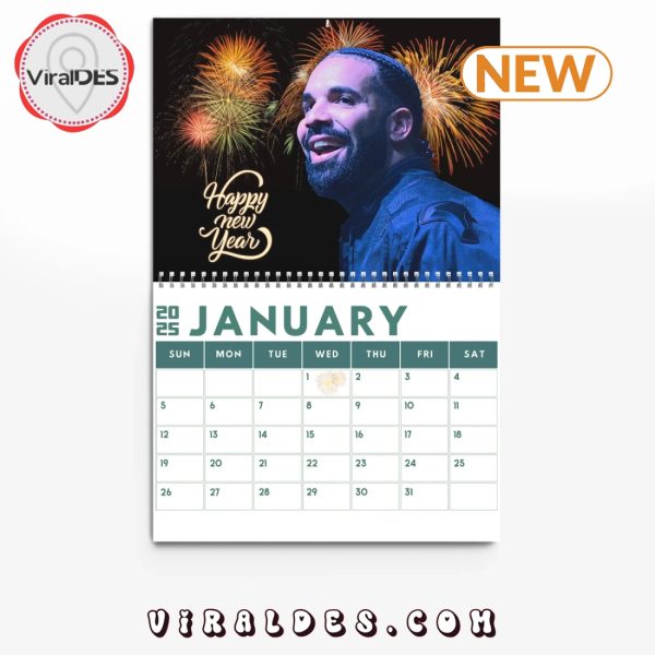 Drake Rapper 2025 New Year Calendar