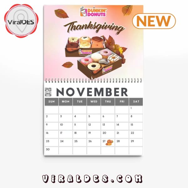 Dunkin’ Donuts In Love With Donuts 2025 New Year Calendar