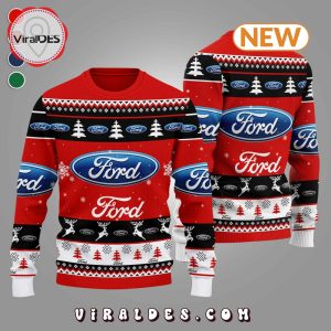 Ford 2024 Christmas Rapid Red Ugly Sweater