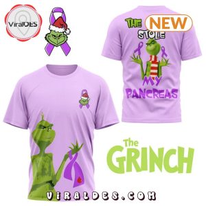 The Grinch Stole My Pancreas Purple Christmas Shirt