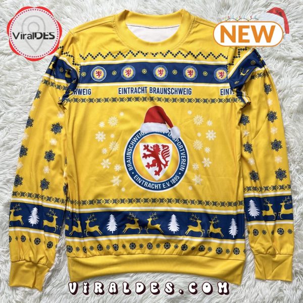 Eintracht Braunschweig Blue Mix Gold Christmas Sweater