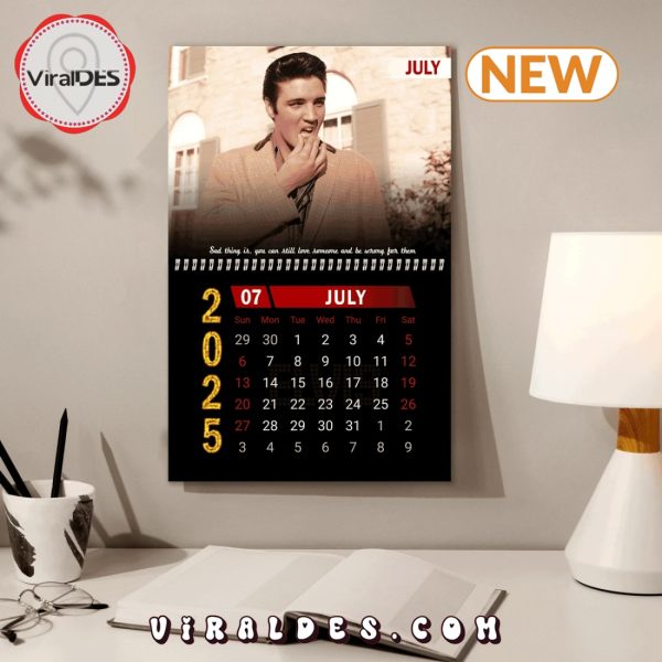 Elvis Presley On Stage 2025 New Year Calendar