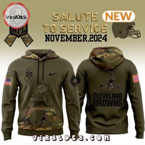 Cleveland Browns Camo 2024 Salute to Service Hoodie