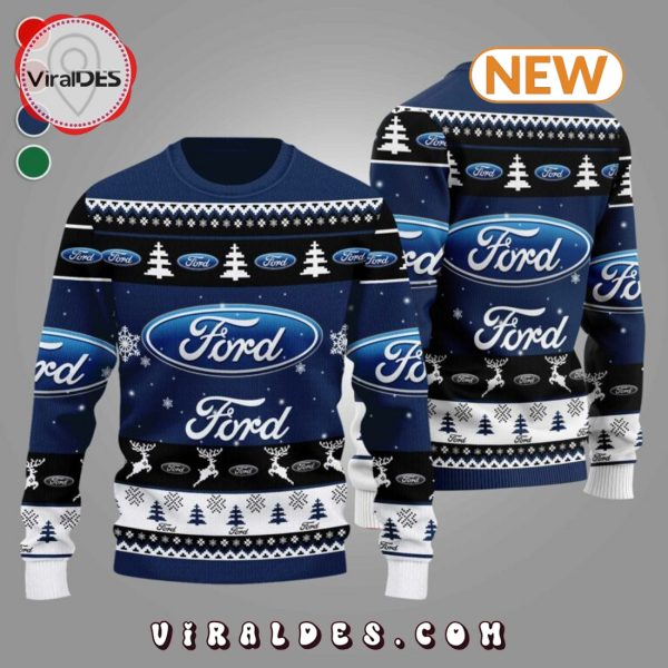 Ford 2024 Christmas Navy Ugly Sweater