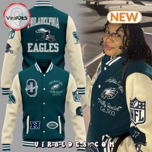 OVO x NFL Midnight Green Philly Special Baseball Jacket