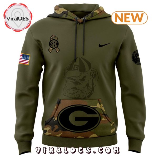 Georgia Bulldogs Camo 2024 Salute to Service Hoodie