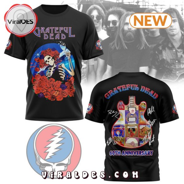 Grateful Dead 60th Anniversary Signatures Black Shirt