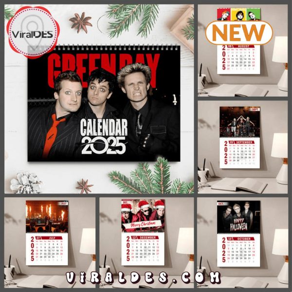 Green Day Rock Band 2025 New Year Calendar