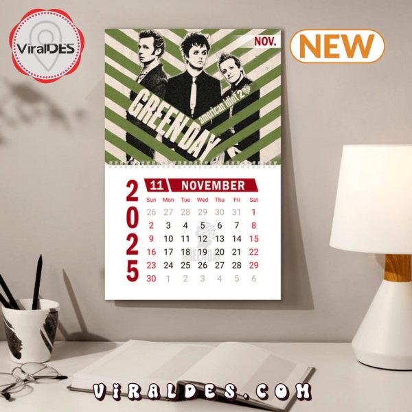 Green Day Rock Band 2025 New Year Calendar