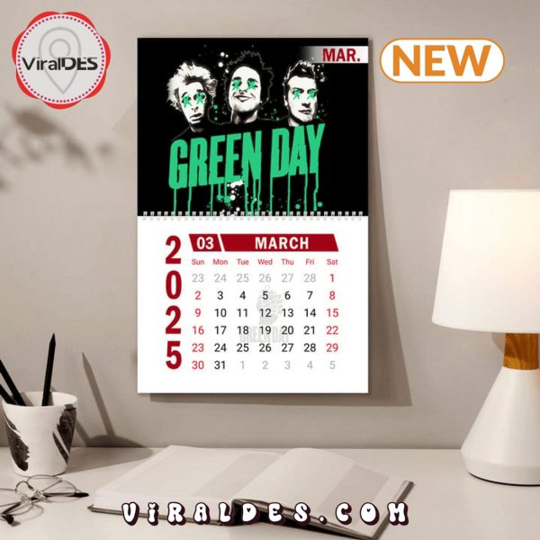 Green Day Rock Band 2025 New Year Calendar