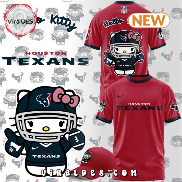 Houston Texans x Hello Kitty Red T-Shirt, Jogger, Cap