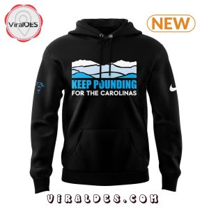 Carolina Panthers Keep Pounding Black Hoodie, Jogger, Cap