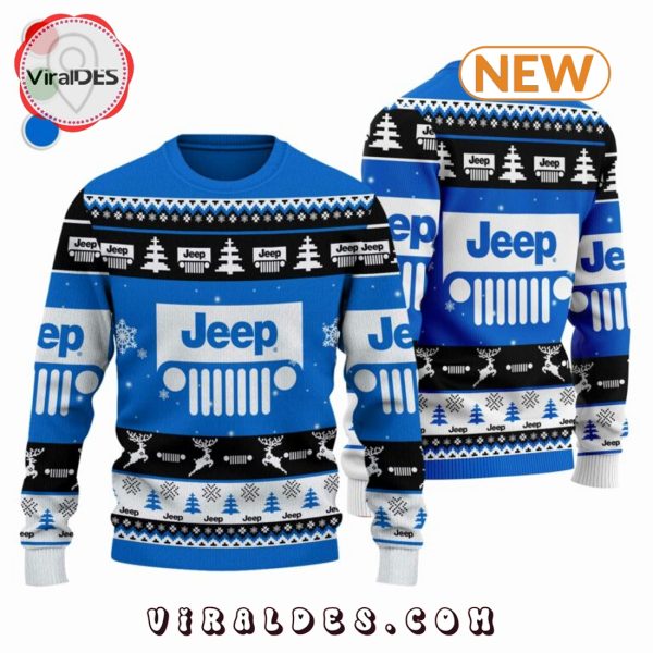 Jeep 2024 Christmas Blue Ugly Sweater