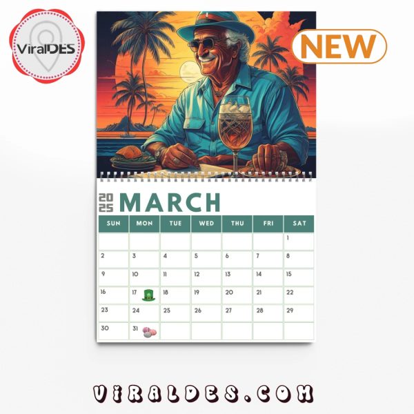 Jimmy Buffett Rock New Year 2025 Calendar