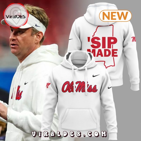 Joe Cox Coach Ole Miss White Hoodie, Jogger, Cap