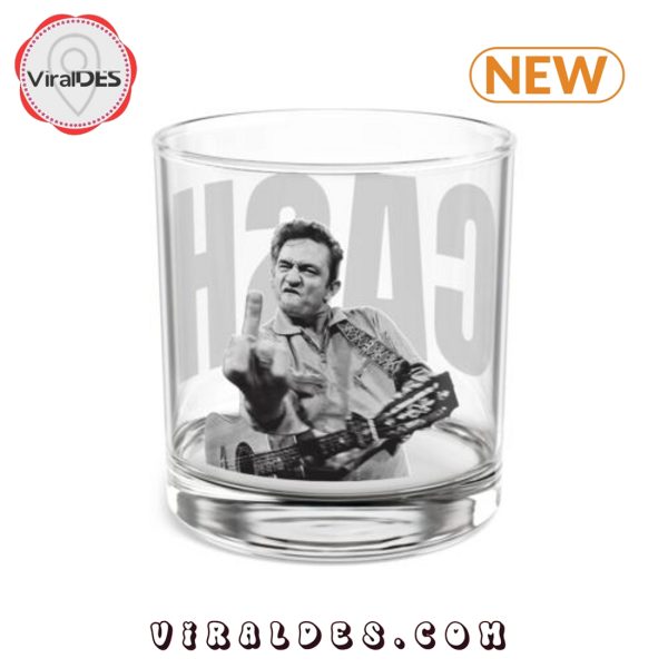 Johnny Cash Middle Finger Whiskey Glass