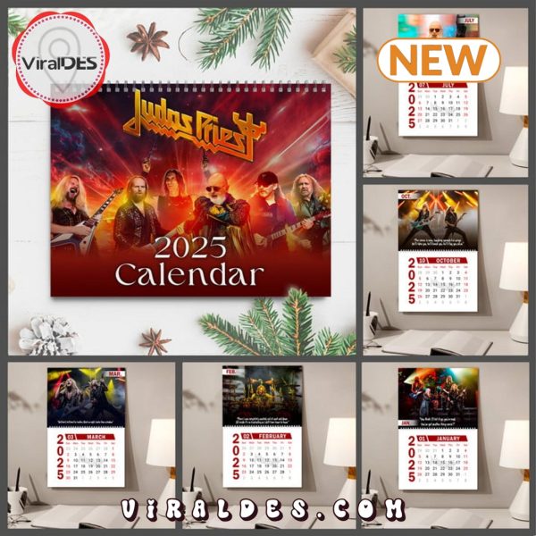 Judas Priest Band 2025 New Year Calendar