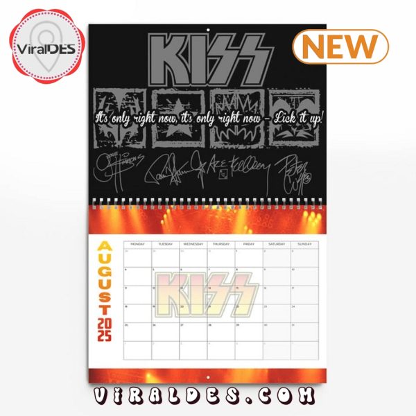 Kiss Rock Band 2025 New Year Calendar