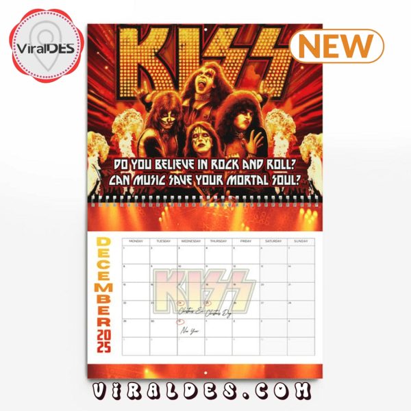 Kiss Rock Band 2025 New Year Calendar