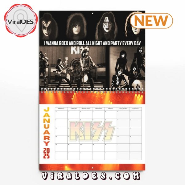 Kiss Rock Band 2025 New Year Calendar